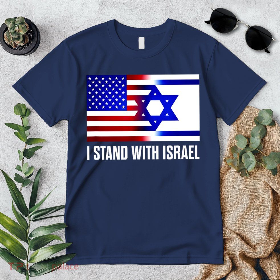 I Stand With Israel Us Israel Flag Support Israel Jerusalem Premium T-Shirt