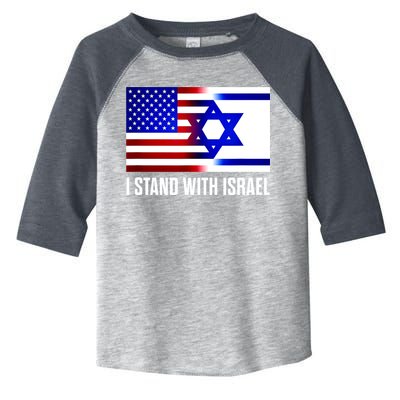I Stand With Israel Us Israel Flag Support Israel Jerusalem Toddler Fine Jersey T-Shirt