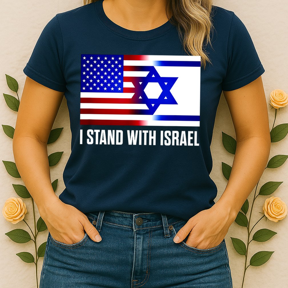 I Stand With Israel Us Israel Flag Support Israel Jerusalem Womens T-Shirt
