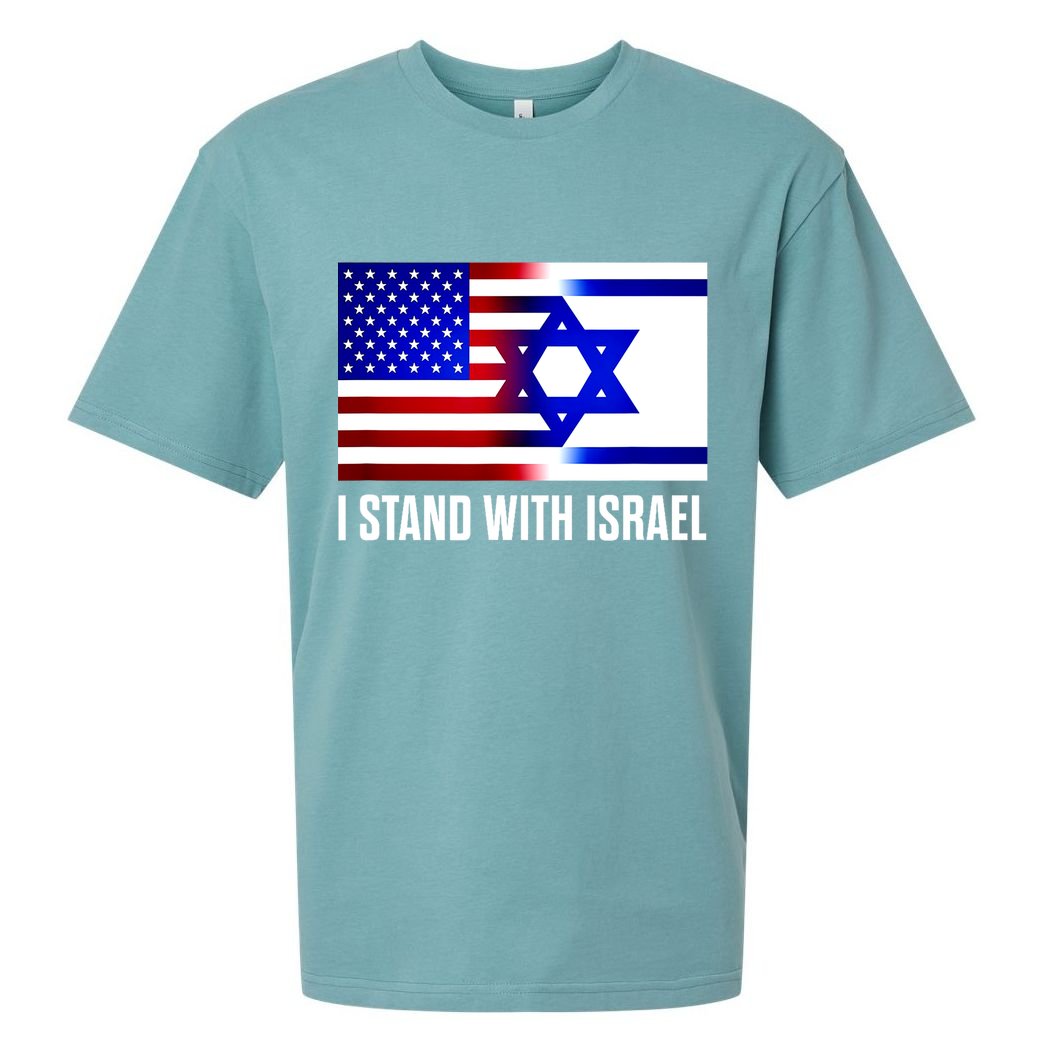 I Stand With Israel Us Israel Flag Support Israel Jerusalem Sueded Cloud Jersey T-Shirt