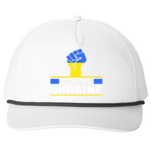 I Stand With Ukraine Support Love Peace Fist Snapback Five-Panel Rope Hat