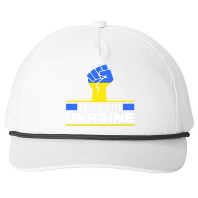 I Stand With Ukraine Support Love Peace Fist Snapback Five-Panel Rope Hat