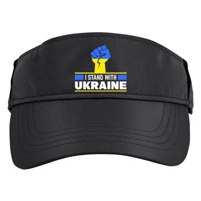 I Stand With Ukraine Support Love Peace Fist Adult Drive Performance Visor