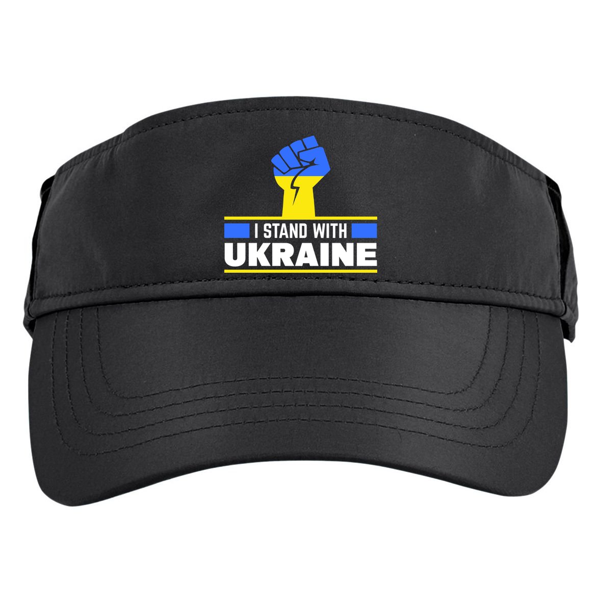 I Stand With Ukraine Support Love Peace Fist Adult Drive Performance Visor