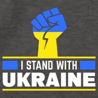 I Stand With Ukraine Support Love Peace Fist Vector Backpack