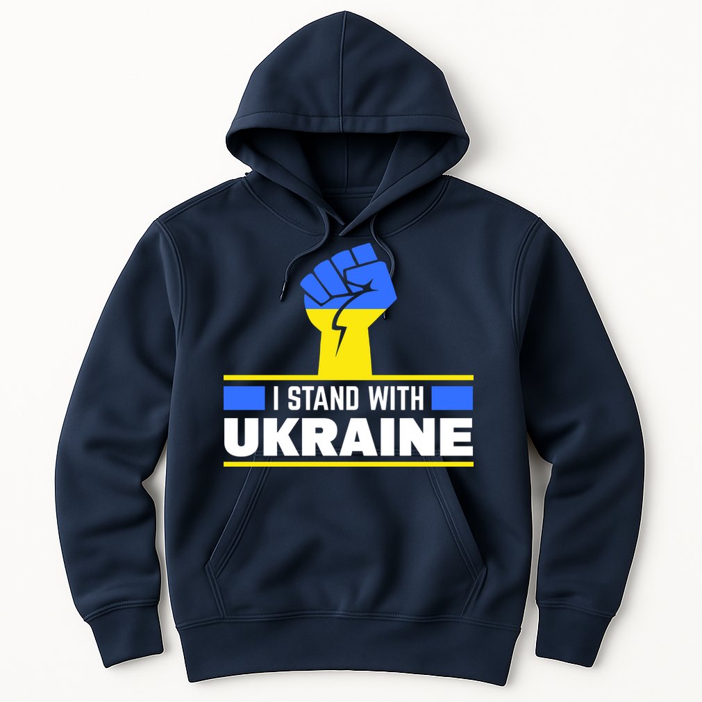 I Stand With Ukraine Support Love Peace Fist Hoodie