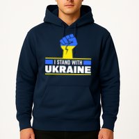 I Stand With Ukraine Support Love Peace Fist Hoodie