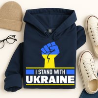 I Stand With Ukraine Support Love Peace Fist Hoodie