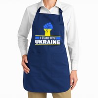 I Stand With Ukraine Support Love Peace Fist Apron