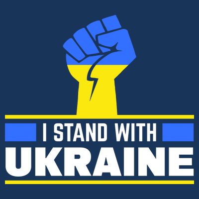 I Stand With Ukraine Support Love Peace Fist T-Shirt