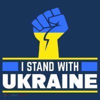 I Stand With Ukraine Support Love Peace Fist Tall T-Shirt