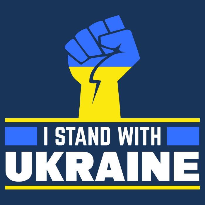 I Stand With Ukraine Support Love Peace Fist Flatbill Hat