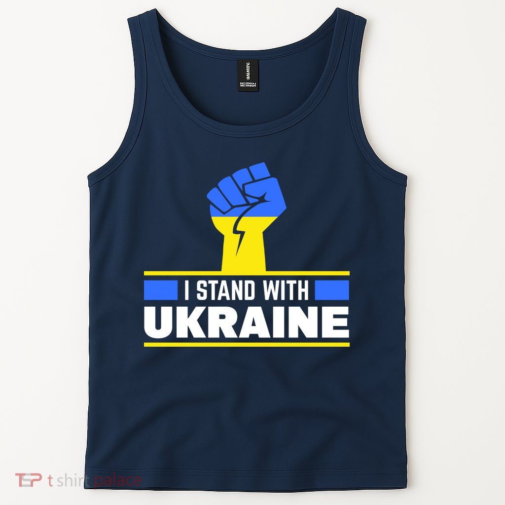 I Stand With Ukraine Support Love Peace Fist Tank Top