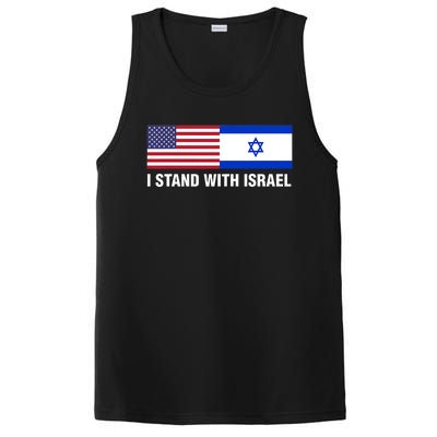 I Stand With Israel American Flag Israeli Flag PosiCharge Competitor Tank