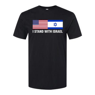 I Stand With Israel American Flag Israeli Flag Softstyle CVC T-Shirt