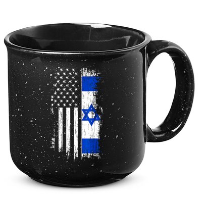 I Stand With Israel Usa Israel Flags 15oz Campfire Ceramic Mug