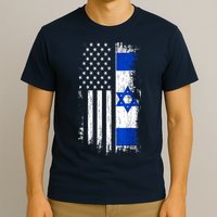 I Stand With Israel Usa Israel Flags T-Shirt