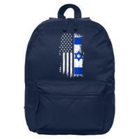 I Stand With Israel Usa Israel Flags 16 in Basic Backpack