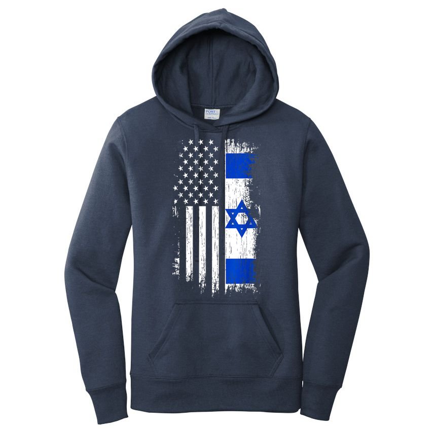 I Stand With Israel Usa Israel Flags Women's Pullover Hoodie