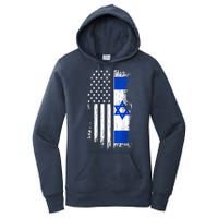 I Stand With Israel Usa Israel Flags Women's Pullover Hoodie