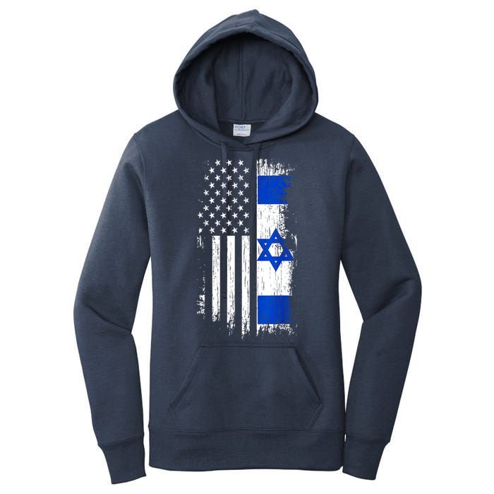 I Stand With Israel Usa Israel Flags Women's Pullover Hoodie