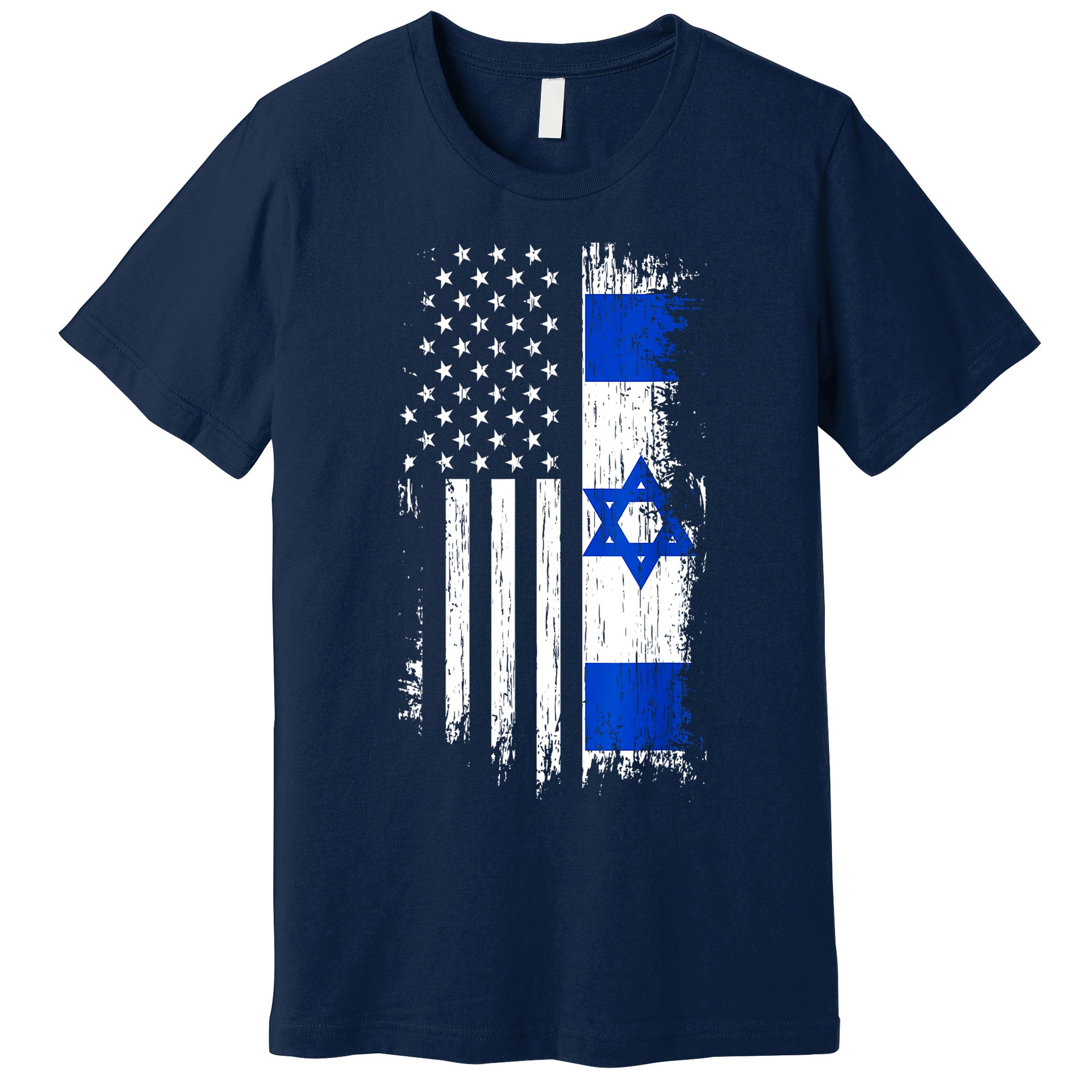 I Stand With Israel Usa Israel Flags Premium T-Shirt