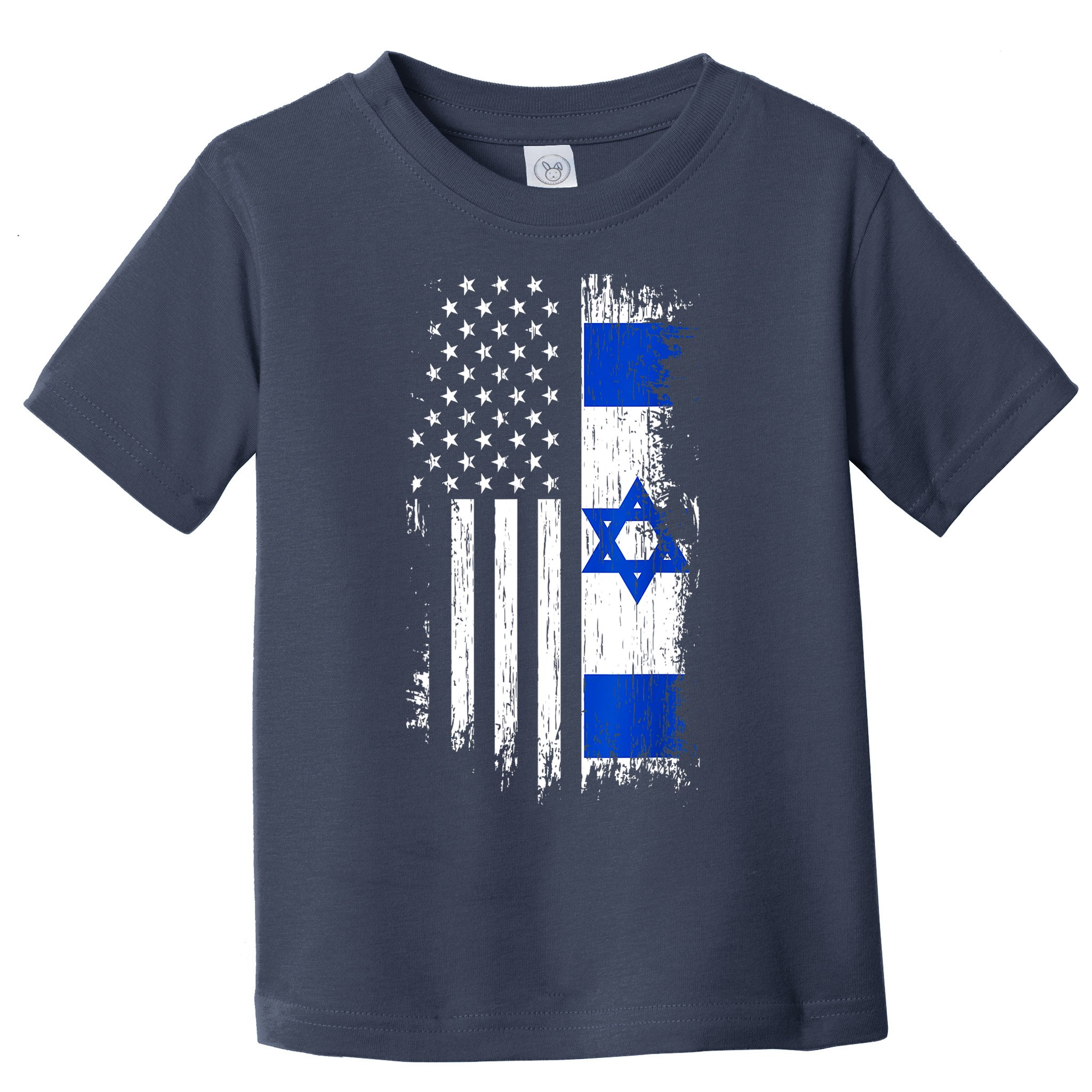 I Stand With Israel Usa Israel Flags Toddler T-Shirt