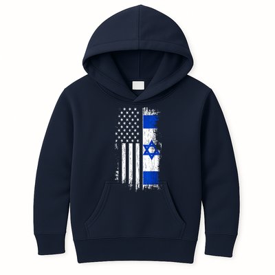 I Stand With Israel Usa Israel Flags Kids Hoodie