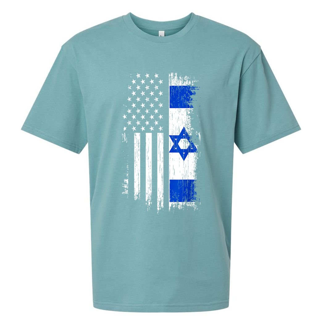 I Stand With Israel Usa Israel Flags Sueded Cloud Jersey T-Shirt