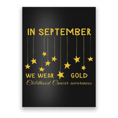 In September We Wear Gold Childhood Cancer Awareness Poster