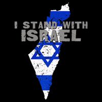 I Stand With Israel Map Flag Jerusalem Hebrew Jew Israelite Cooling Performance Crew T-Shirt