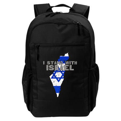 I Stand With Israel Map Flag Jerusalem Hebrew Jew Israelite Backpack