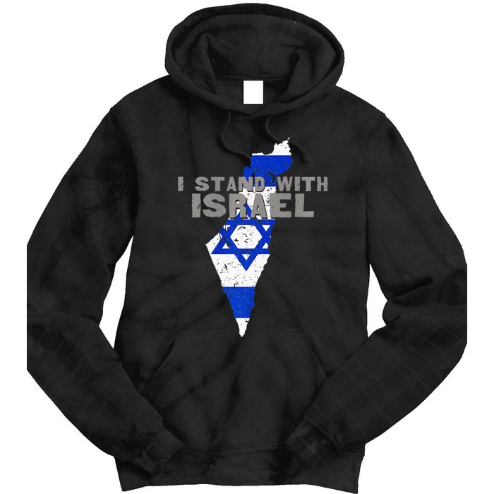 I Stand With Israel Map Flag Jerusalem Hebrew Jew Israelite Tie Dye Hoodie