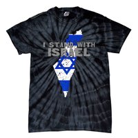 I Stand With Israel Map Flag Jerusalem Hebrew Jew Israelite Tie-Dye T-Shirt