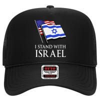 I Stand With Israel, Israeli Palestinian Conflict Pro Israel High Crown Mesh Back Trucker Hat