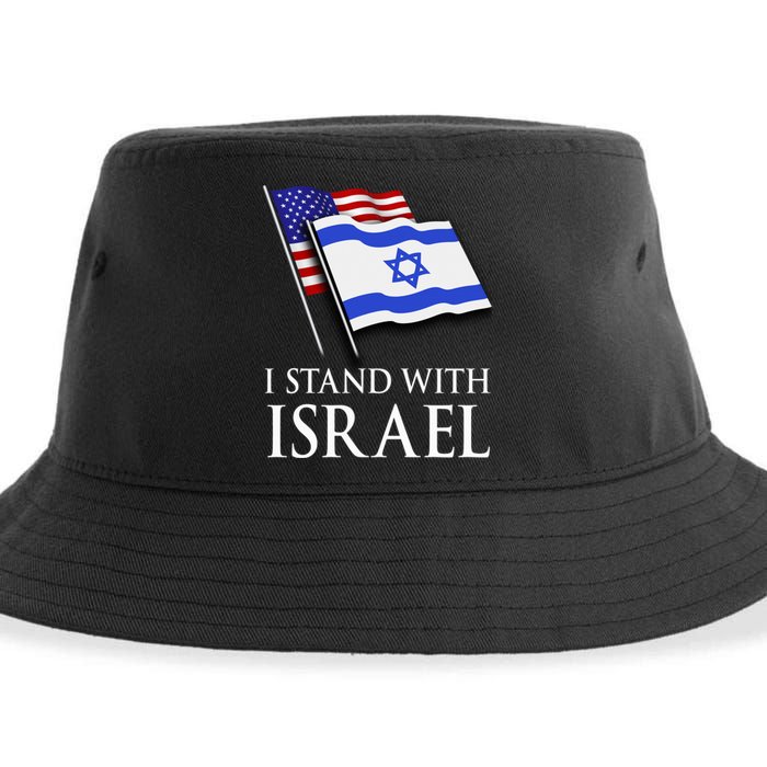 I Stand With Israel, Israeli Palestinian Conflict Pro Israel Sustainable Bucket Hat