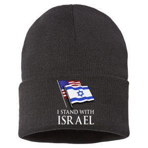 I Stand With Israel, Israeli Palestinian Conflict Pro Israel Sustainable Knit Beanie