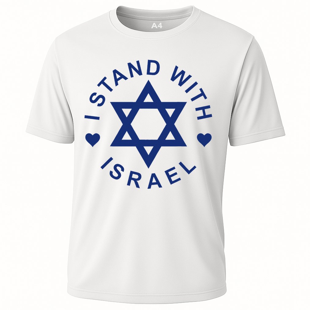 I Stand With Israel Israeli Flag Jewish Star Of David  Performance Shirt