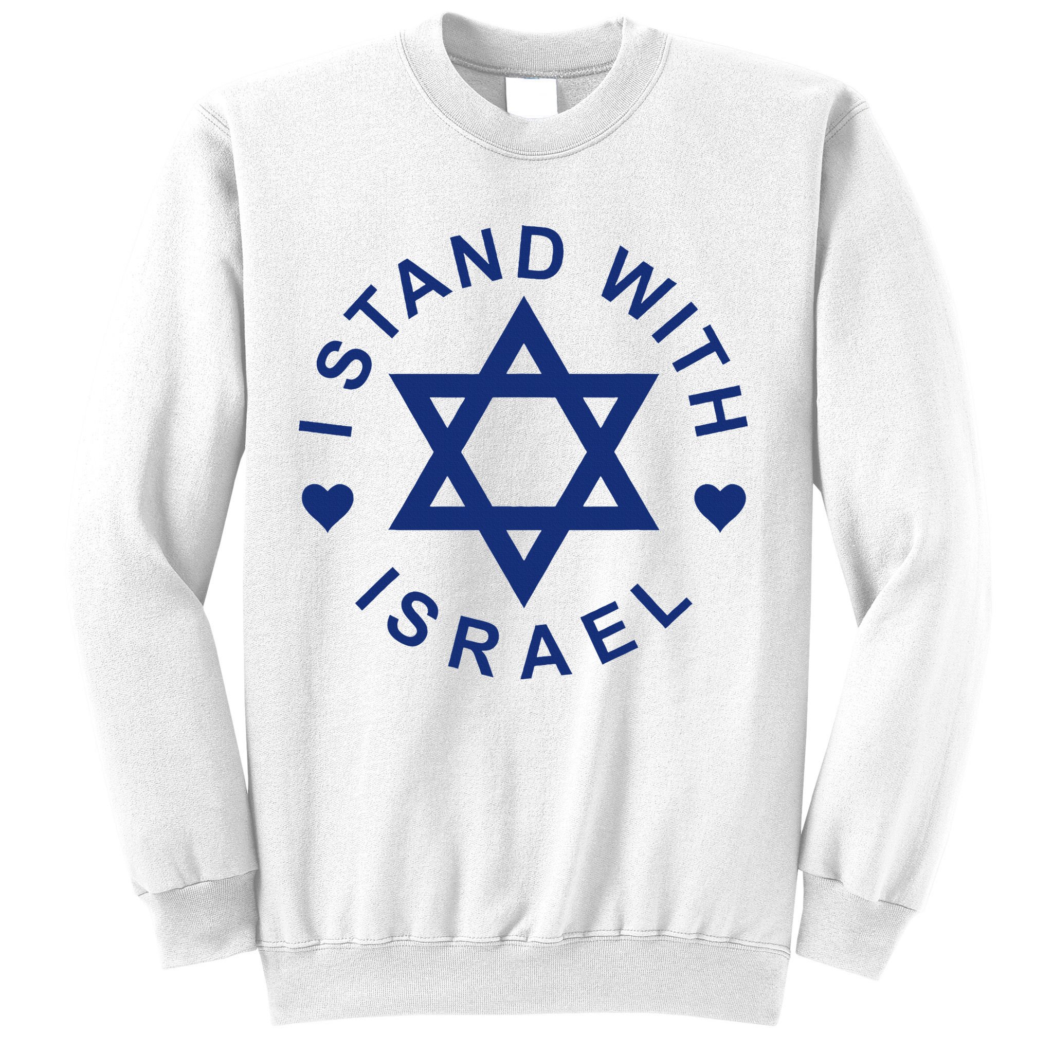I Stand With Israel Israeli Flag Jewish Star Of David  Sweatshirt