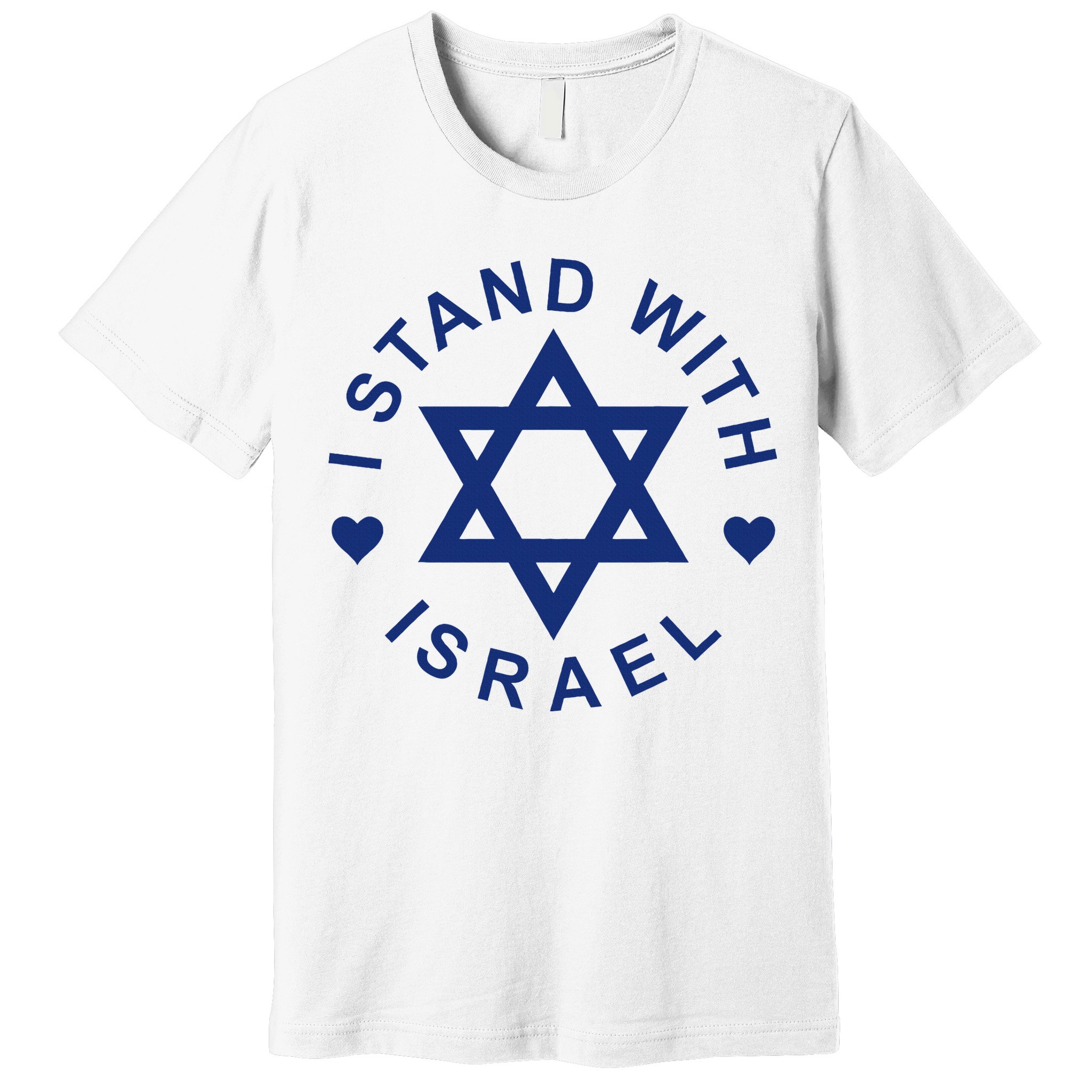 I Stand With Israel Israeli Flag Jewish Star Of David  Premium T-Shirt