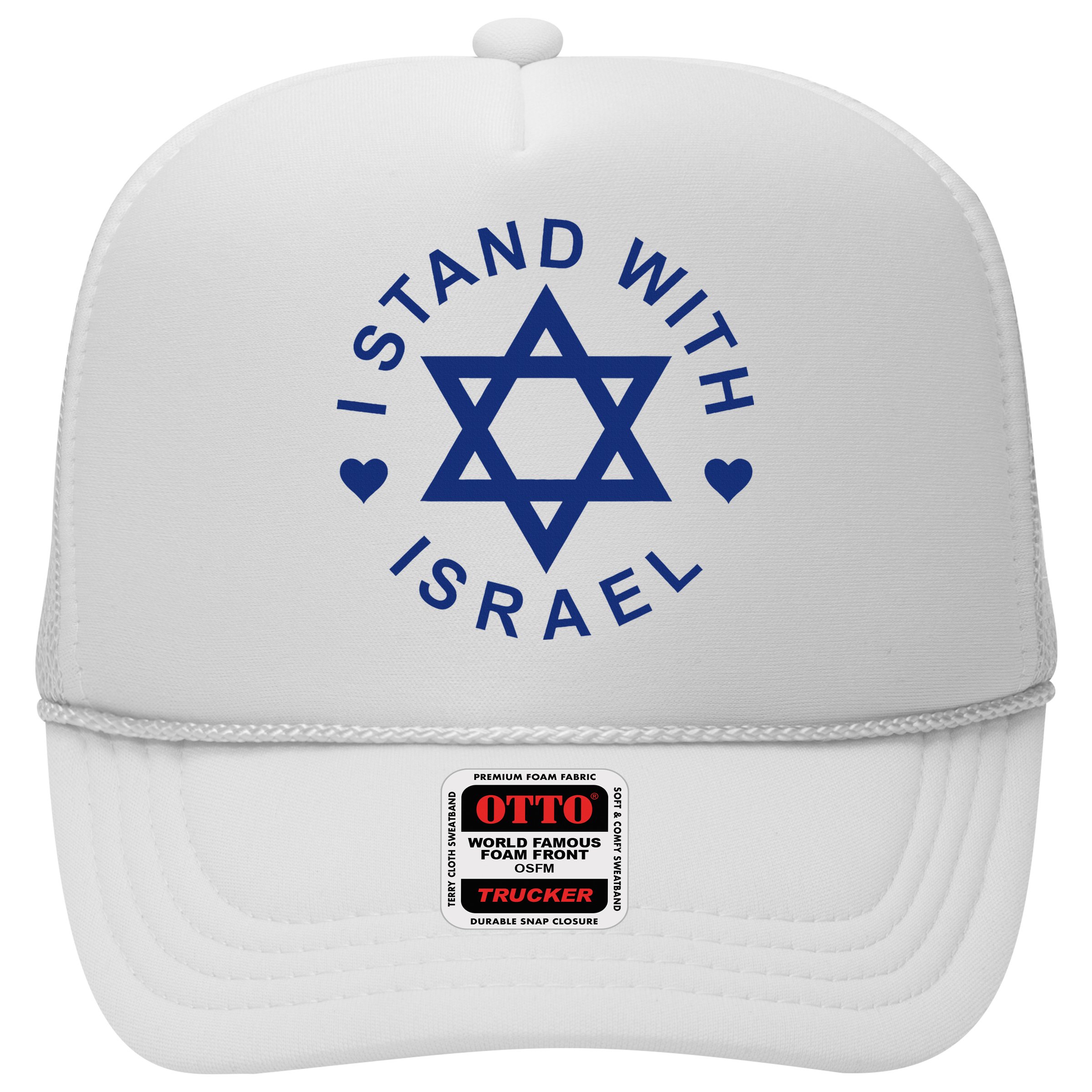 I Stand With Israel Israeli Flag Jewish Star Of David  Hat