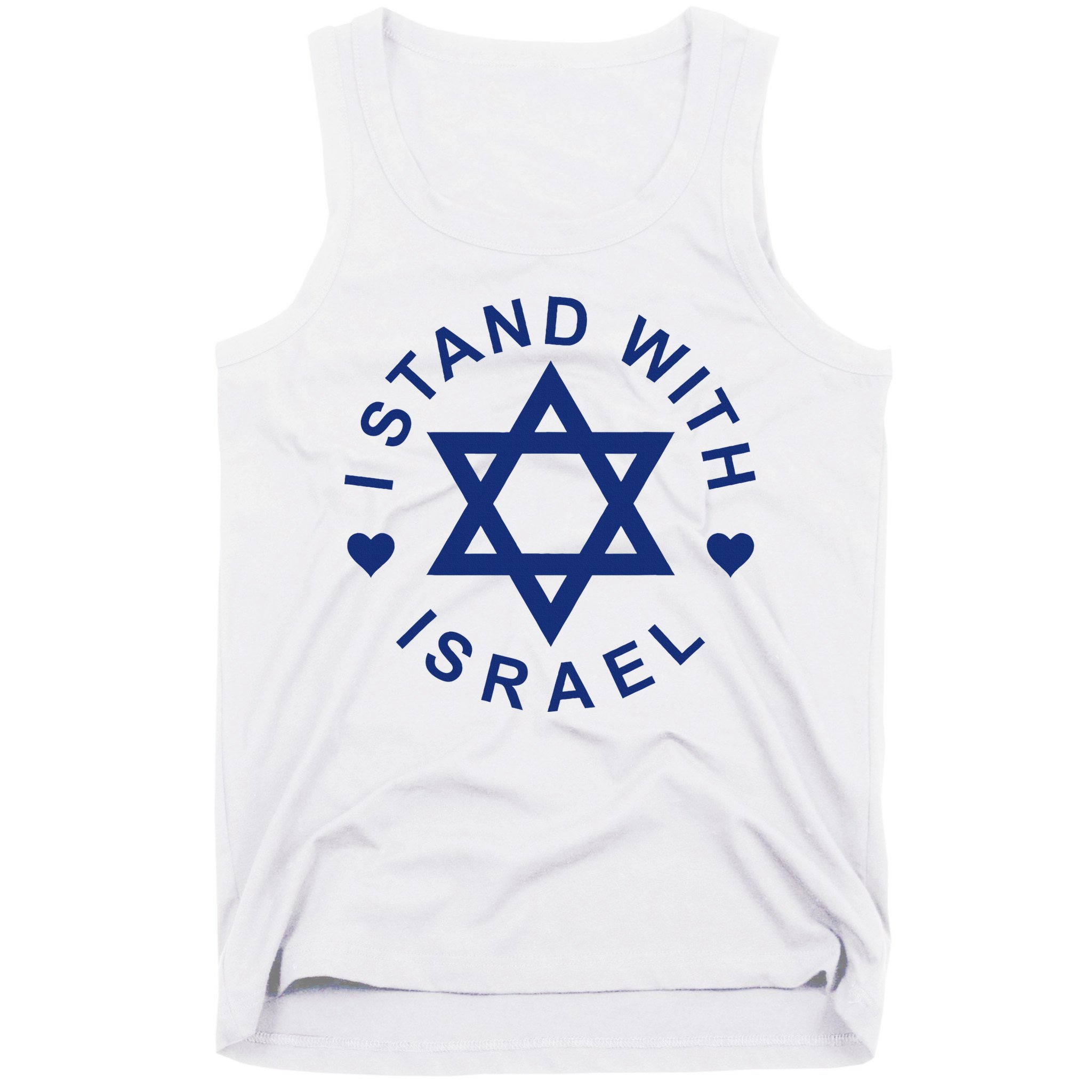 I Stand With Israel Israeli Flag Jewish Star Of David  Tank Top