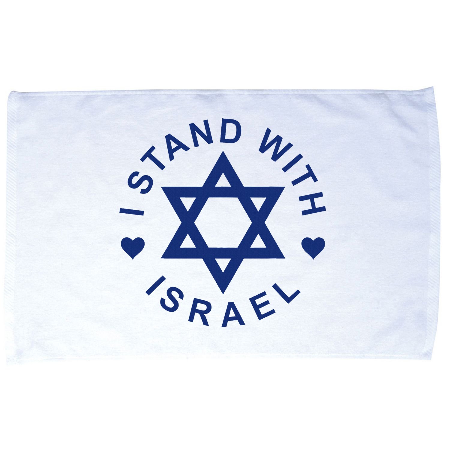 I Stand With Israel Israeli Flag Jewish Star Of David  Microfiber Hand Towel