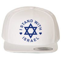 I Stand With Israel Israeli Flag Jewish Star Of David  Wool Snapback Cap