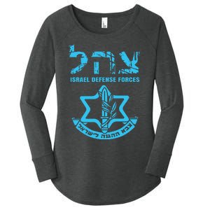 I Stand With Israel Jewish Israeli Flag Jewish Women's Perfect Tri Tunic Long Sleeve Shirt