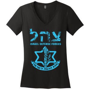 I Stand With Israel Jewish Israeli Flag Jewish Women's V-Neck T-Shirt