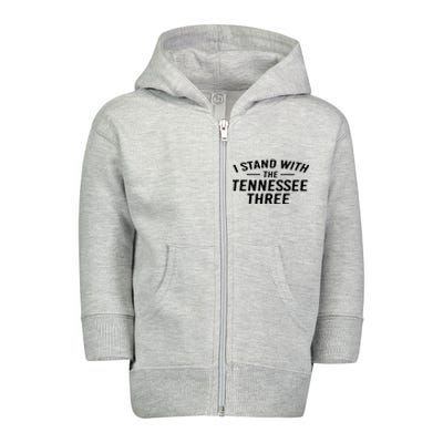 I Stand With The Tennessee Three Retro Toddler Zip Fleece Hoodie