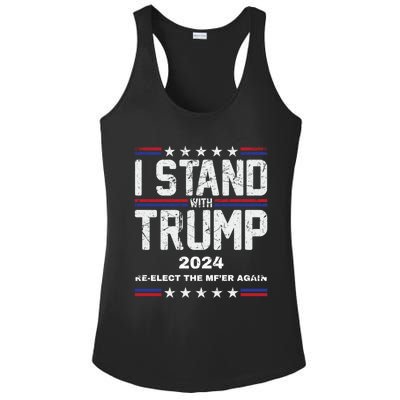 I Stand With Trump 2024 Reelect The MfEr Again Trump 2024 Cool Gift Ladies PosiCharge Competitor Racerback Tank