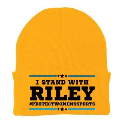 I Stand With Riley Gaines #ProtectWomensSports Knit Cap Winter Beanie