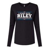 I Stand With Riley Gaines #ProtectWomensSports Womens Cotton Relaxed Long Sleeve T-Shirt